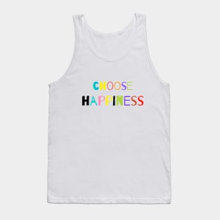 Choose Happiness whte Tank Top